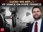 Image for 'Lucky we met...': Vance plays down political differences with Pope